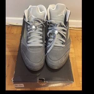 Air Jordan Wolfgrey Retro 5 Sneakers (DEADSTOCK)